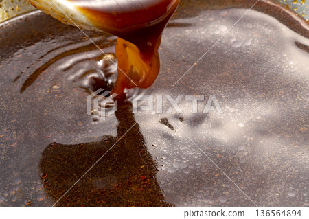 Delicious Japanese ramen soup 136564894