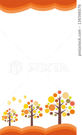 秋季森林插圖 - 秋葉季節背景插圖 136566076