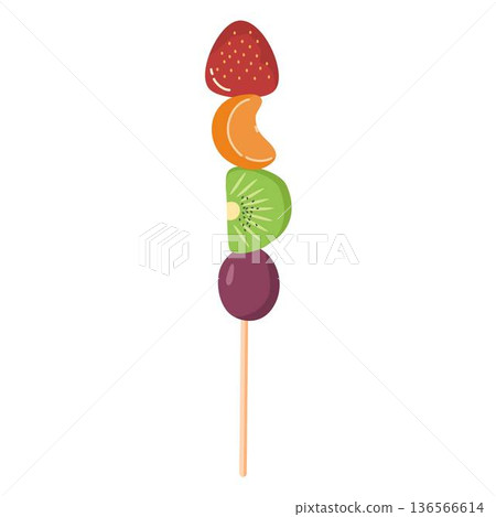 Traditional Chinese Hard Caramel Coated Fruit Skewers Traditional Chinese Hard Caramel Coated Fruit Skewers 136566614