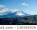 Mount Fuji in winter covered with clouds 136566926