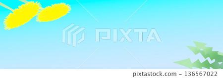 Dandelion horizontal banner material (light blue gradation) Dandelion horizontal banner material (light blue gradation) 136567022