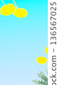 Dandelion vertical banner (light blue gradation) 136567025