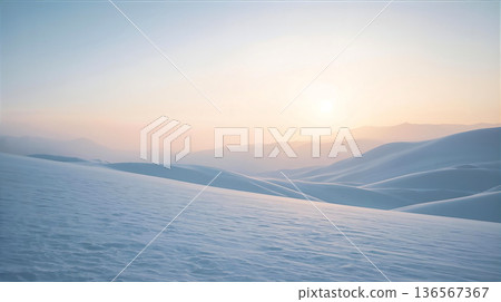 單面雪景 136567367