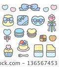 Cute White Day illustration set 136567453