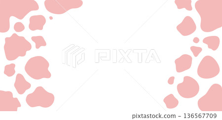 Cow spotted background material illustration 136567709