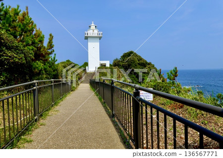 A view of the Anorizaki Lighthouse and its surroundings near Anorizaki Park. Lighthouse, Agocho, Shima City, Mie Prefecture 136567771