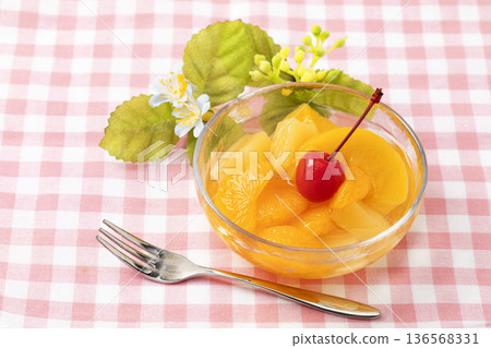 Mixed fruits in a glass bowl 136568331