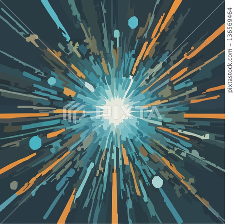 Vector illustration of blue light like the sun 136569464