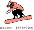 Snowboarding_Woman_Color 136569500