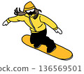 Snowboarding_Woman_Color 136569501