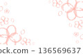 Watercolor cherry blossom frame background 136569637