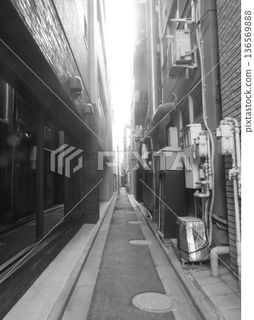 Scenery with a back alley Scenery with a back alley 136569888
