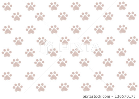 棕色爪印背景材料 棕色爪印背景材料 136570175