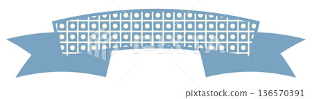 Simple and cute pique ribbon, blue 2 Simple and cute pique ribbon, blue 2 136570391
