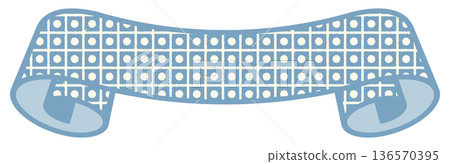 Simple and cute pique ribbon, blue 4 Simple and cute pique ribbon, blue 4 136570395