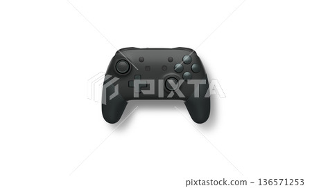 Wireless gaming controller flying in air isolated on white background, symbolizing gaming technology concept Wireless gaming controller flying in air isolated on white background, symbolizing gaming technology concept 136571253
