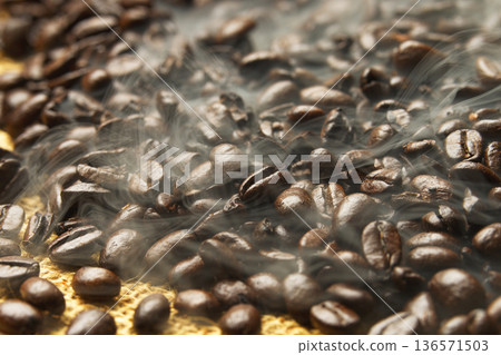Freshly roasted coffee beans Freshly roasted coffee beans 136571503