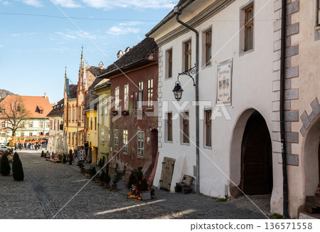 The Shoemakers Tower and Medieval Architecture in Sighisoara Citadel The Shoemakers Tower and Medieval Architecture in Sighisoara Citadel 136571558