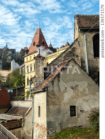 The Shoemakers Tower and Medieval Architecture in Sighisoara Citadel 136571570