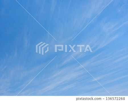 Sky and streaky clouds Sky and streaky clouds 136572268