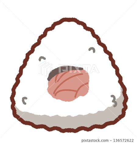 Simple salmon onigiri illustration 136572622