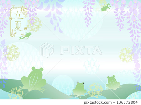 夏季伊始的插圖（二十四節氣，四始） 136572804