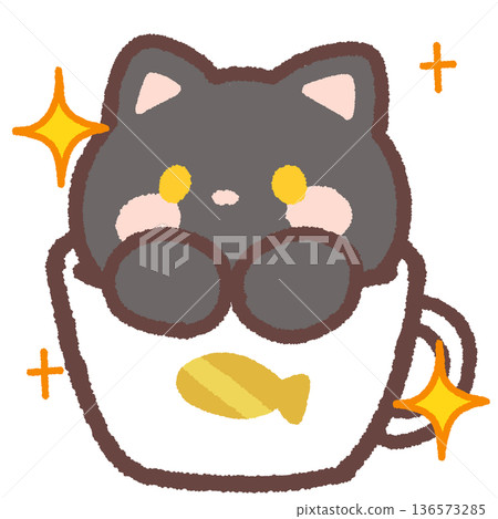 A cat in a simple mug A cat in a simple mug 136573285