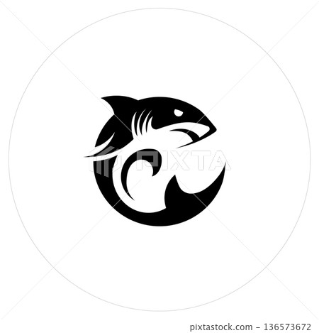 Logo from a shark in illutrator Logo from a shark in illutrator 136573672