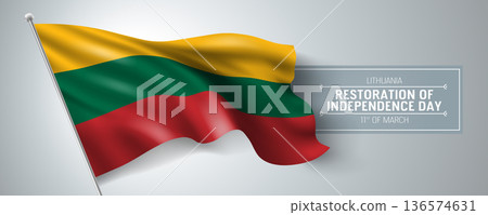 Lithuania happy restoration of independence day greeting card, banner vector illustration Lithuania happy restoration of independence day greeting card, banner vector illustration 136574631