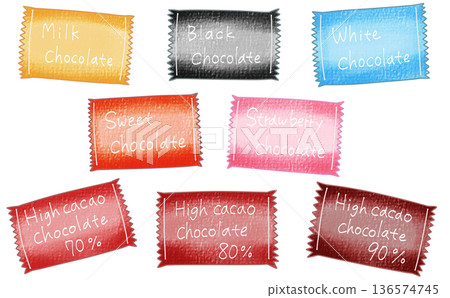 Simple and relaxed chocolate set (analog style) 136574745