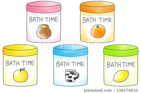 Simple and relaxed bath salt bottle set 1 - Analog style Simple and relaxed bath salt bottle set 1 - Analog style 136574810