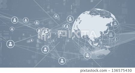 Futuristic cyberspace and global network concept Futuristic cyberspace and global network concept 136575430
