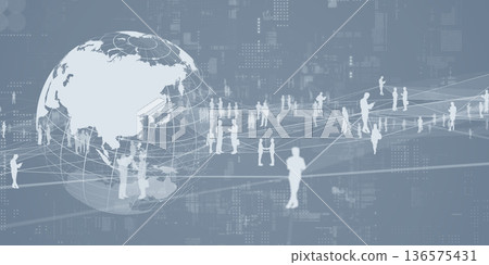 Futuristic cyberspace and global network concept Futuristic cyberspace and global network concept 136575431
