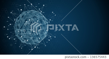 Futuristic cyberspace and digital network concept Futuristic cyberspace and digital network concept 136575443