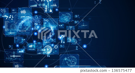 未來網路空間與數位技術概念 136575477