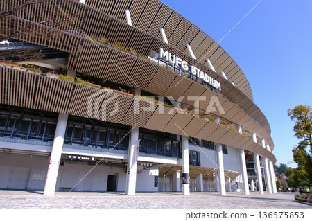 A panoramic view of the National Stadium, now known as the "MUFG Stadium" 136575853