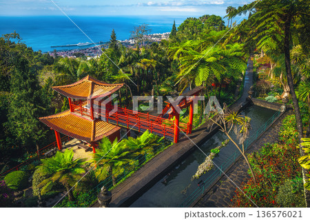 Amazing Japanese garden in Monte Palace Tropical Gardens in Funchal Amazing Japanese garden in Monte Palace Tropical Gardens in Funchal 136576021