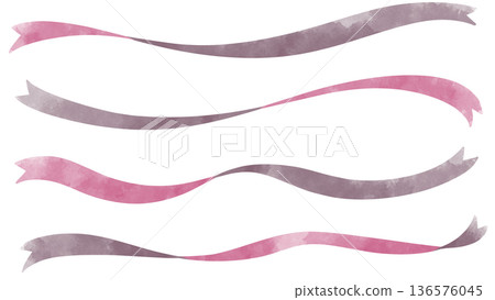 Two-tone twisted ribbon line material pink and brown set Two-tone twisted ribbon line material pink and brown set 136576045
