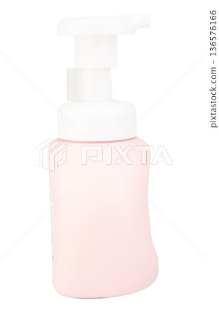 pink shampoo bottle isolated on white background pump dispenser pink shampoo bottle isolated on white background pump dispenser 136576166