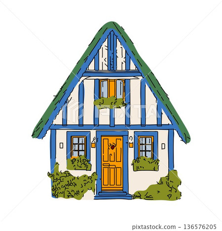 Charming Fairytale Cottage with Green Roof 136576205