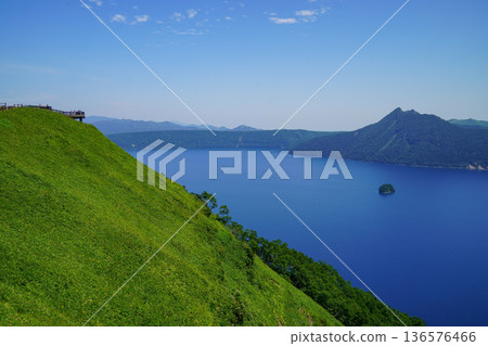 Lake Mashu in the summer Lake Mashu in the summer 136576466