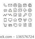 Set of 30 business icons, gray outline, simple UI material (PNG transparent) 136576724