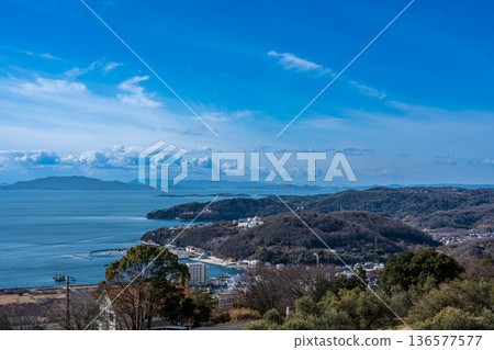 冬日從橄欖園眺望瀨戶內海的景色 1，岡山縣瀨戶內市 136577577