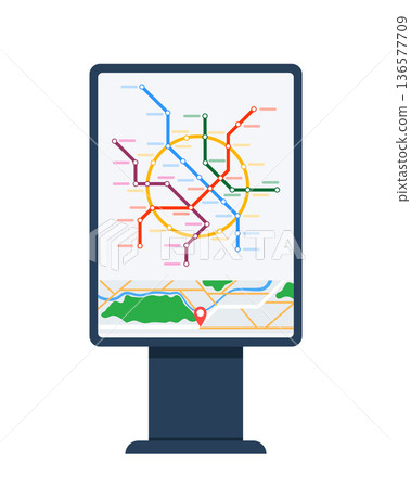 Metro transport city map Info board. Metro subway map. Transportation concept. Plan map station metro and underground railway metro scheme. Vector illustration Metro transport city map Info board. Metro subway map. Transportation concept. Plan map station metro and underground railway metro scheme. Vector illustration 136577709