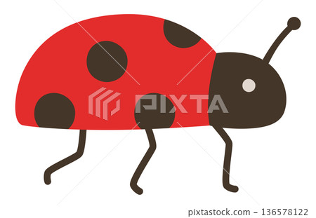 可愛的瓢蟲向量圖 可愛的瓢蟲向量圖 136578122