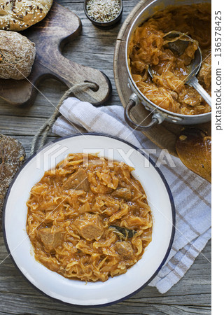 Szegedin Goulash cabbage stew 136578425