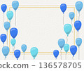 三色氣球，藍色 136578705