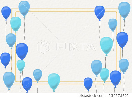 Three-color balloons, blue Three-color balloons, blue 136578705