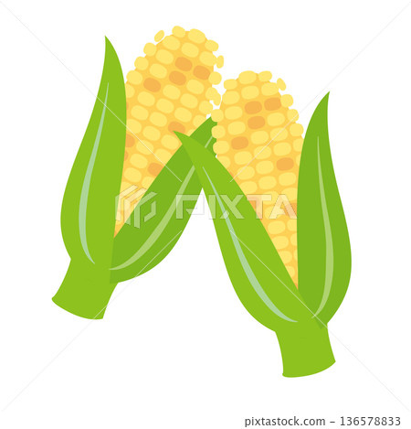 玉米插畫素材 136578833