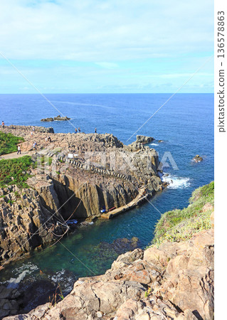 福井縣堺市東尋坊風景 福井縣堺市東尋坊風景 136578863
